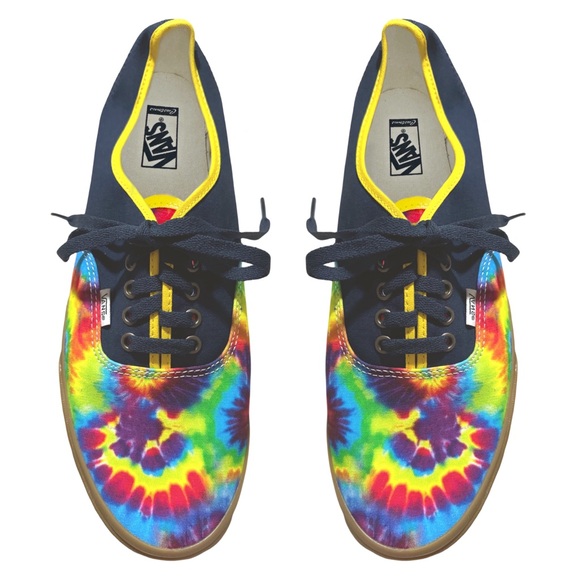 Vans Shoes - VANS • Authentic Custom Tie Dye Sneakers Hippie Festival Bohemian Vibrant Shoes